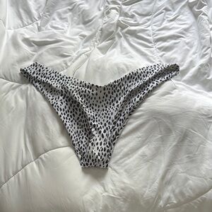 Black and White Leopard Print Bikini Bottom